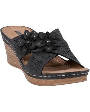 Gc Shoes Temple Espadrille Wedge Sandal - Blue