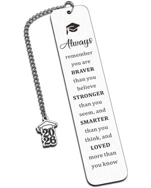 Gnuadz Graduation Bookmark 2026 Inspirational Gift Student Phd - White