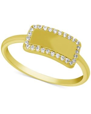 Essentials Crystal Bar Ring - Metallic