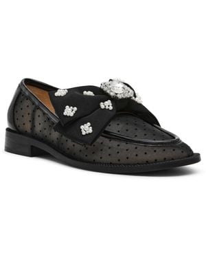 Betsey Johnson Seth Bow Loafers - Black