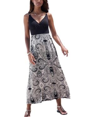 Lascana Paisley Empire Waist Maxi Dress - Multicolor