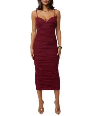 JLUXLABEL True Form Midi Dress - Red