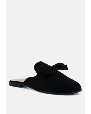 LONDON RAG Dobos Casual Walking Bow Mules - Blue