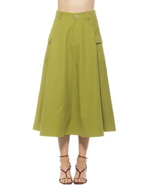 Alexia Admor Avery Cargo Midi Skirt - Yellow