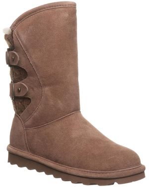 BEARPAW Jenni Knit Back Accent Mid Calf Boots - Brown