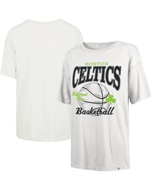 '47 47 Brand Boston Celtics City Edition Down Court Sadie T-shirt - White