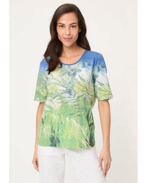 Olsen Botanical Print T-shirt - Green