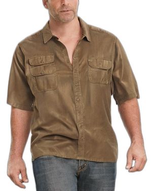 Boulder Creek Men's Big & Tall Short Sleeve Denim Shirt | Cotton Twill, Classic Fit
