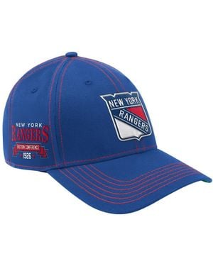 Starter New York Rangers Sphere Ii Curved Starfit Adjustable Hat - Blue