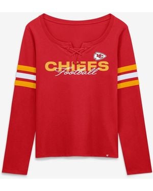 Fanatics Kansas City Chiefs Team First Coverage Scheme Lace-up Long-sleeve T-shirt - Red