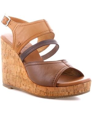 Roan Decorum Platform Wedge Heel - Brown