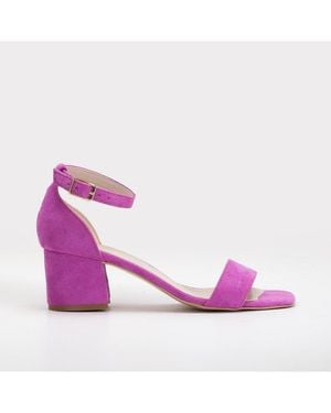 Forever & Always Shoes Iva Low Block Heel Sandals - Pink