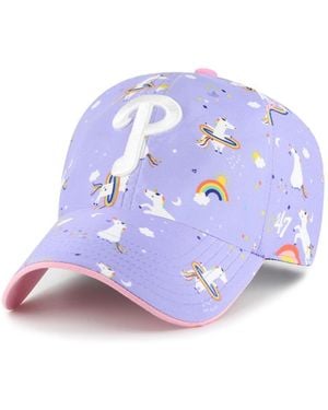 '47 Big Girls Philadelphia Phillies Unicorn Clean Up Adjustable Hat - Purple