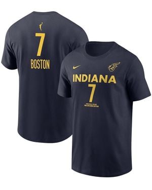Nike And Aliyah Boston Indiana Fever Explorer Edition Name Number T-shirt - Blue