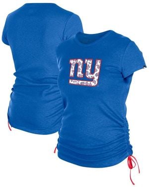 KTZ New York Giants Ruched Side T-shirt - Blue