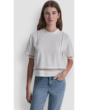 DKNY Crewneck Short-sleeve Top - Gray