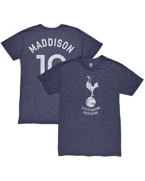 1863fc James Maddison Tottenham Hotspur Player Name Number Twisted Tri-blend Slub T-shirt - Blue