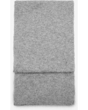 Mango Plain Knitted Scarf - Gray