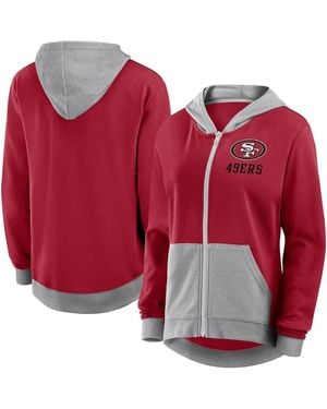 LOGO ATHLETIC San Francisco 49ers Hit It French Terry Full-zip Hoodie - Red