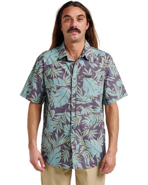 Quiksilver Palm Trip Classic Short Sleeve Shirt - Blue