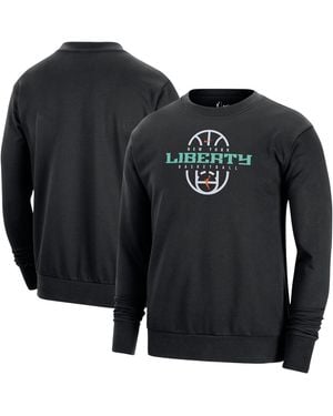 Nike And New York Liberty 2026â On-court Practice Dri-fit Sweatshirt - Black