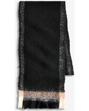 Style & Co. Bordered Blanket Wrap - Black