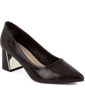 Jones New York Canal Pointed Toe Block Heel Dress Pumps - Black