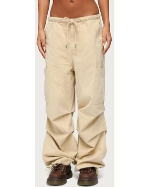 Edikted Emzi baggy Cotton Cargo Pants - Natural