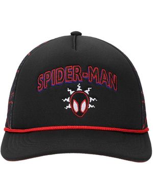 Marvel Spider-man Into The Spider-verse Miles Morales Spidey Sense Trucker Hat - Black