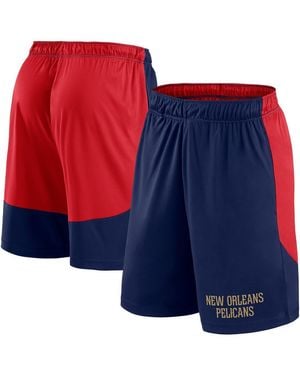 LOGO ATHLETIC Navy/red New Orleans Pelicans Launch Performance Shorts - Blue