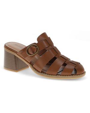 BareTraps Whitnie Fisherman Block Heel Sandals - Brown