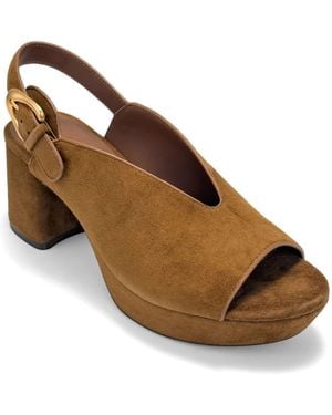 Aerosoles Cornelia Platform Sandals - Brown