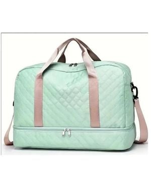 Batfox Three-dimensional Diamond Patterned Small Square Tote - Blue