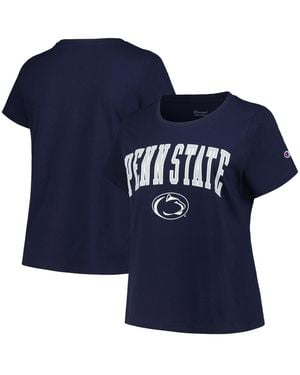 Profile Penn State Nittany Lions Plus Size Arch Over Logo Scoop Neck T-shirt - Blue