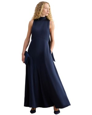 Hobbs Marilyn Satin Maxi Dress - Blue