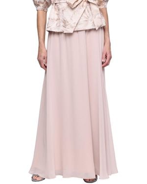 Alex Evenings Chiffon Pull-on Maxi Skirt - Pink