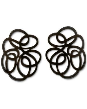 Swanky Designs Tatiana Mini Stud Curvy Earrings - Black