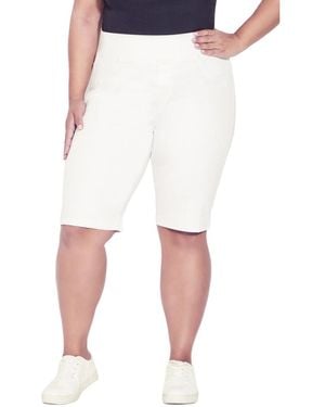 Avenue Butter Denim Pull On Short - White