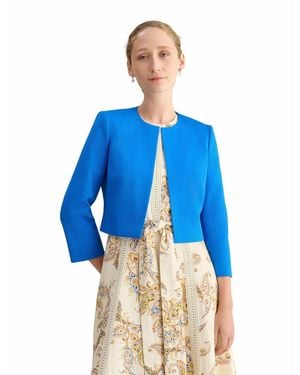 Hobbs Elize Cropped Jacket - Blue