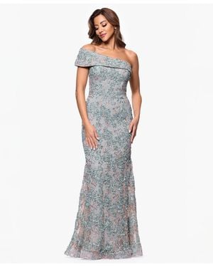 Xscape Petite Sleeveless Ball Gown - Blue