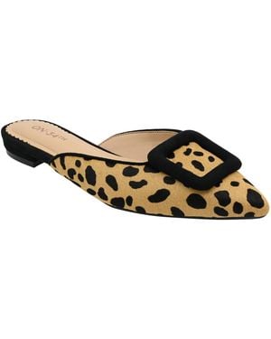 On 34th Mabel Buckle Mules - Brown