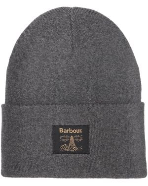 Barbour Rib-knit Double-layer Beanie - Gray