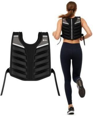 SUGIFT 15lb Weighted Vest With Adjustable Buckle For Training Running Fitness - Black