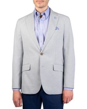 Tailorbyrd Men Melange Mini Check Sport Coat - Blue