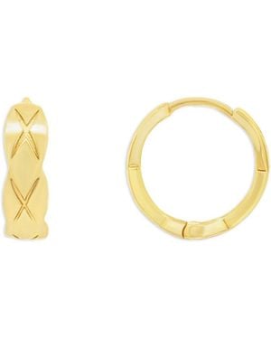 Giani Bernini Solid X Chunky Hoop - Metallic