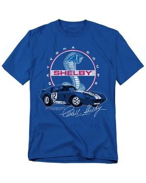 Shelby Cobra Logovision Carroll Shelby Daytona Coupe Circle Logo T-shirt - Blue