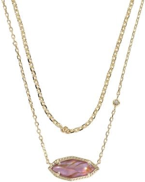 Kendra Scott 14k Gold-plated Ophelia Multi-strand Short Pendant Necklace - Metallic