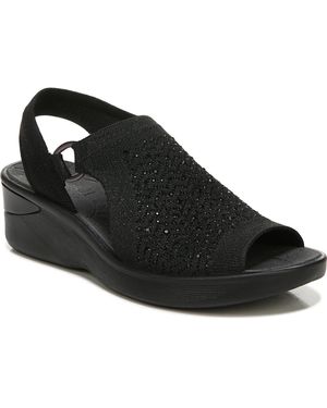 LifeStride Star Bright Washable Wedge Slingbacks - Black