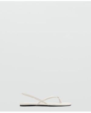 Mango Criss-cross Straps Sandals - White