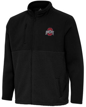 Antigua Ohio State Buckeyes Daily Fused Full-zip Jacket - Black
